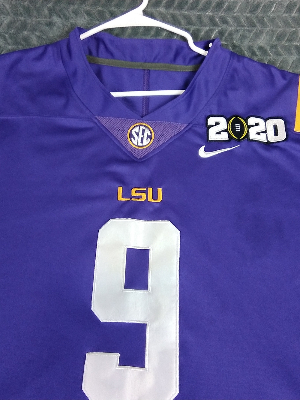 Nike Joe Burrow LSU Tigers Nike College Football Jersey #9 Jersey Purple & Gold